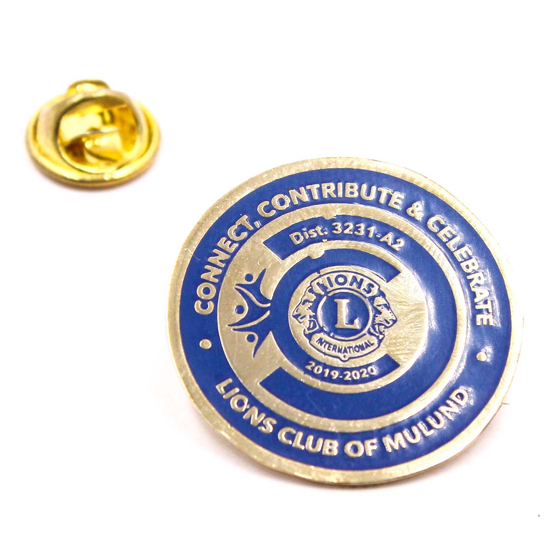 Rotary Club Lapel Pin customized for happy customers