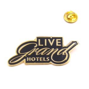 etching processed lapel pins in best quality and cheapest prices and hotel lapel pins with etching processed finishing